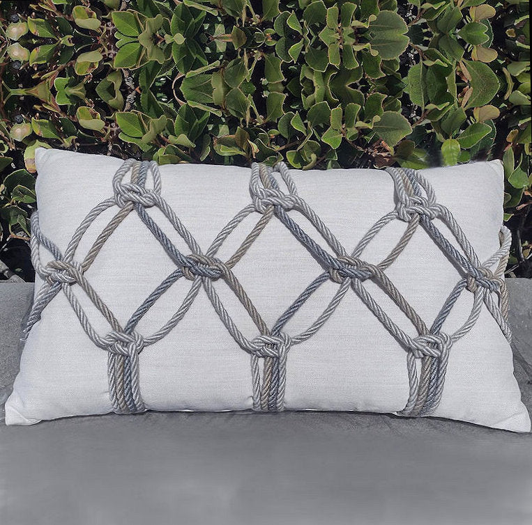 Nautical Net Sunbrella® Outdoor Pillows - Nautical Luxuries