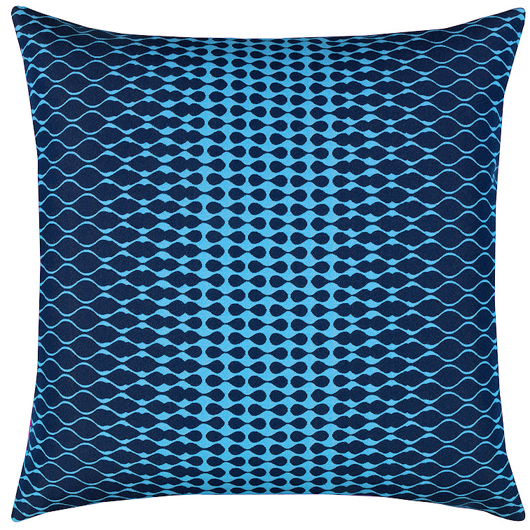 Optic Azure Sunbrella® Outdoor Pillows - Nautical Luxuries