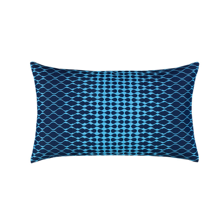 Optic Azure Sunbrella® Outdoor Pillows - Nautical Luxuries