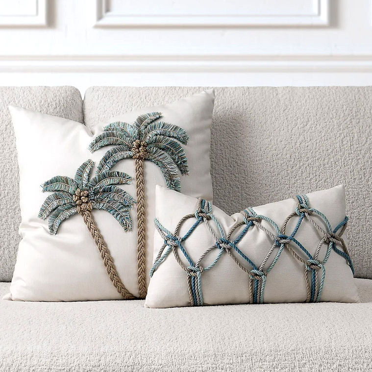 Polynesian Palm Luxury Indoor/Outdoor Pillow - Nautical Luxuries