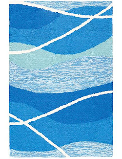 Tranquil Waters Hand-Hooked Indoor Coastal Mat - Nautical Luxuries