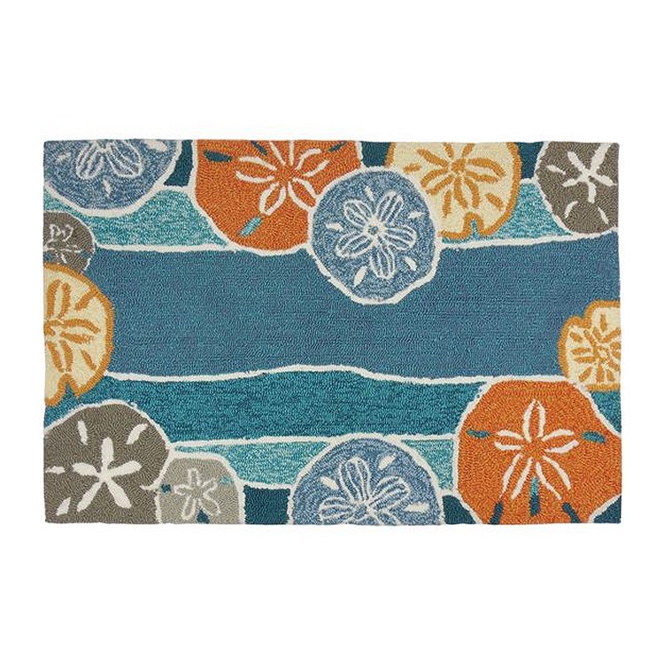 Sand Dollar Harvest Hand-Hooked Indoor/Outdoor Mats - Nautical Luxuries