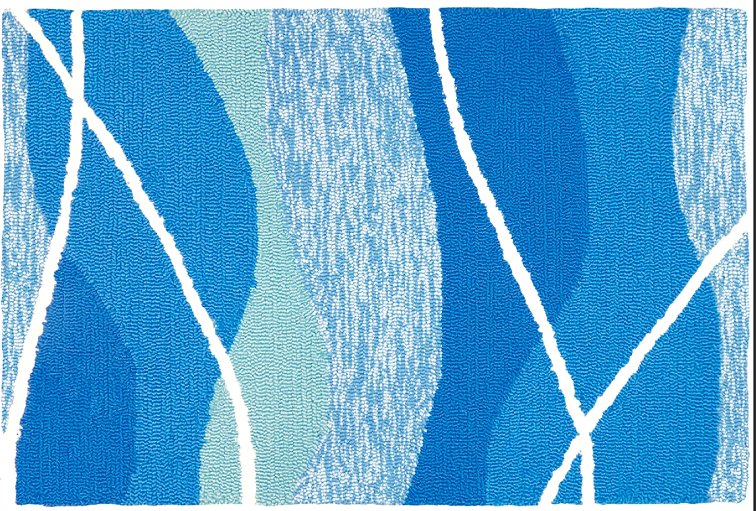 Tranquil Waters Hand-Hooked Indoor Coastal Mat - Nautical Luxuries