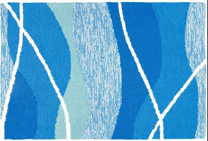 Tranquil Waters Hand-Hooked Indoor Coastal Mat - Nautical Luxuries
