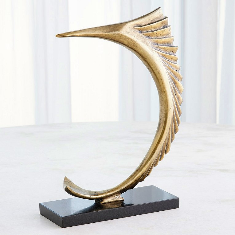 Baja Swordfish Modern Sculpture - Nautical Luxuries