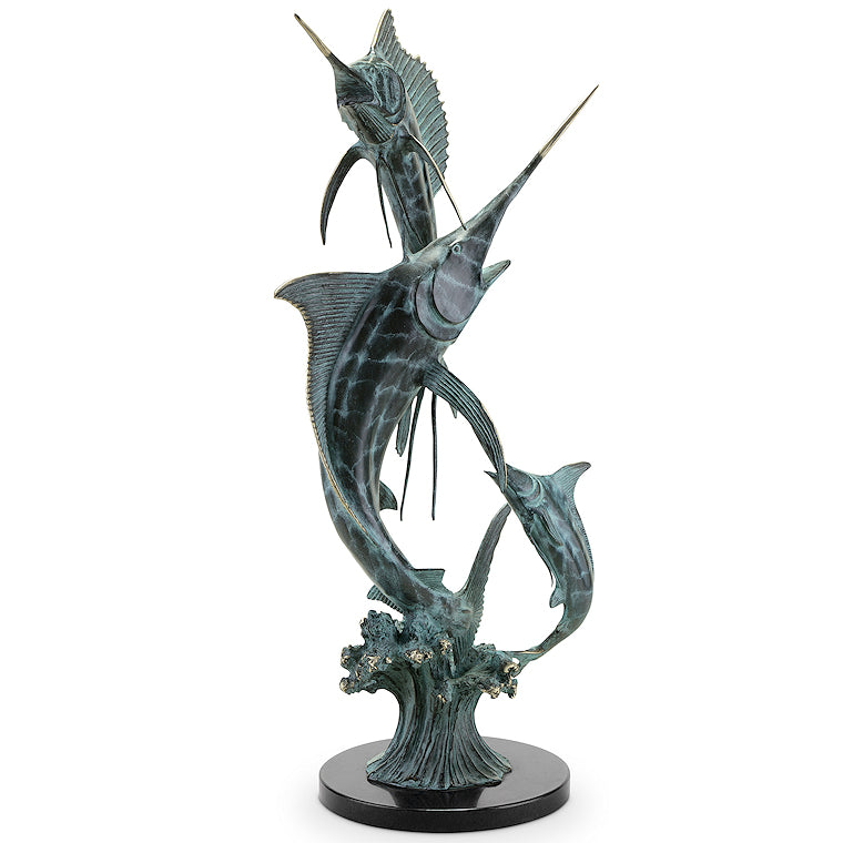 Bluewater Trio Brass Sculpture - Nautical Luxuries