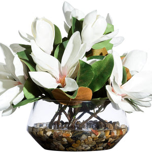 White Magnolia Floral Yacht Silks Arrangement - Nautical Luxuries