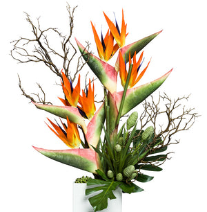 Bird Of Paradise Elegance Large Yacht Silks Arrangement - Nautical Luxuries