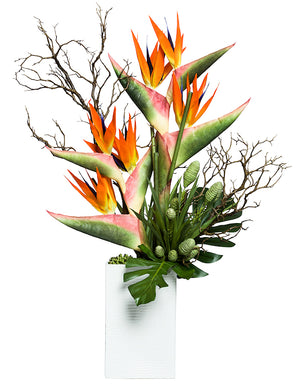 Bird Of Paradise Elegance Large Yacht Silks Arrangement - Nautical Luxuries