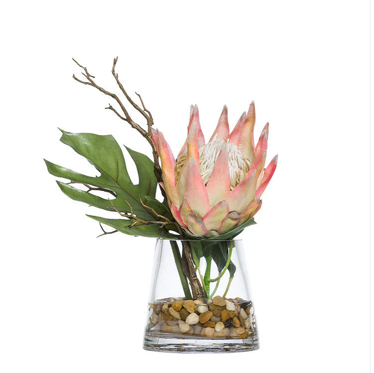 Tropical Split Leaf Protea Stateroom Bouquet Yacht Silks Arrangement