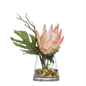 Tropical Split Leaf Protea Stateroom Bouquet Yacht Silks Arrangement