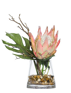 Tropical Split Leaf Protea Stateroom Bouquet Yacht Silks Arrangement - Nautical Luxuries
