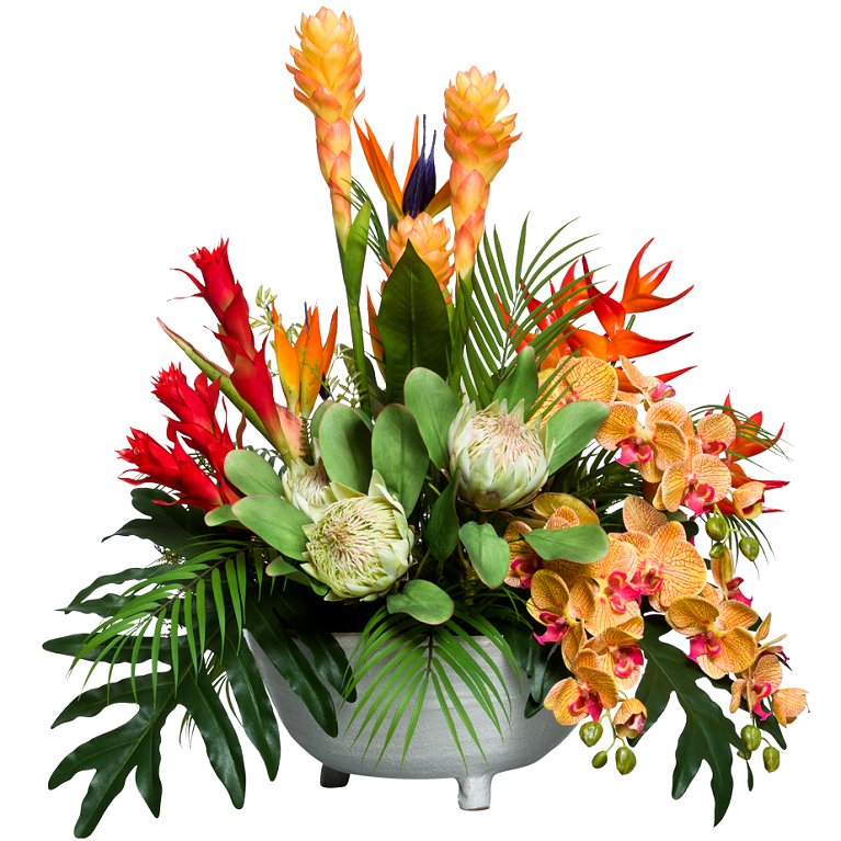 Tropical Splash Large Yacht Silks Centerpiece Arrangement - Nautical Luxuries