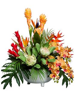 Tropical Splash Large Yacht Silks Centerpiece Arrangement - Nautical Luxuries