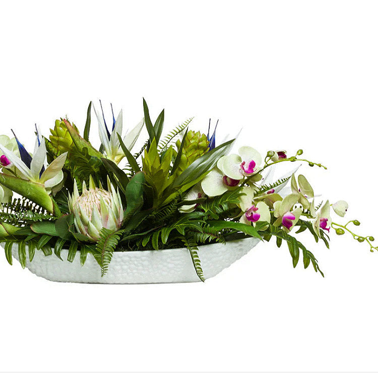 Delicate Tropical Mix Long Yacht Silks Arrangement