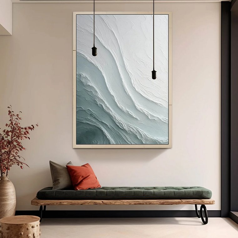 Coastal Abstracts: Blue Ocean Wave Sets - Nautical Luxuries