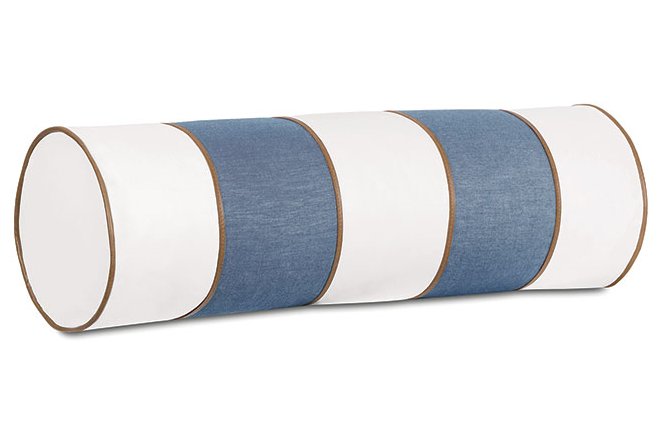 Bristol Beach Striped Neckroll Bolster - Nautical Luxuries