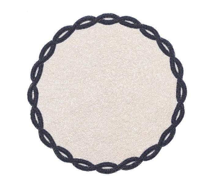 Infinitely Nautical Hand-Beaded Placemat Set