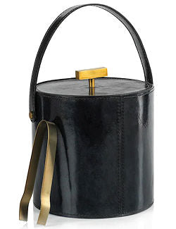 Riviera Stitched Leather Ice Bucket - Nautical Luxuries