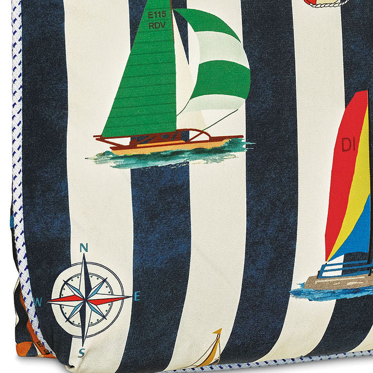 Cabana Nautical Stripes Outdoor Pillows - Nautical Luxuries