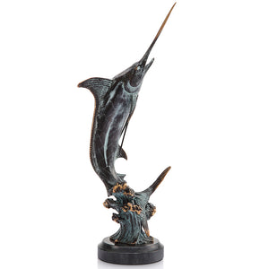 Bluewater Marlin Tabletop Sculpture - Nautical Luxuries