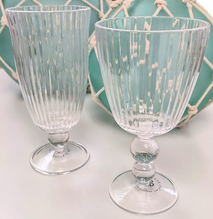 Venetian Elegance Acrylic Stemmed Glasses - Nautical Luxuries