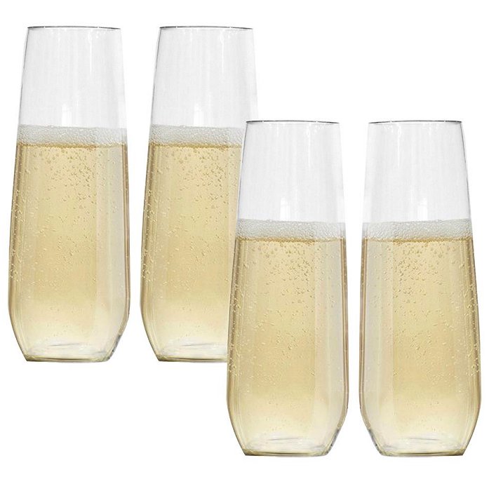 Non-Breakable Connoisseur Stemless Flutes