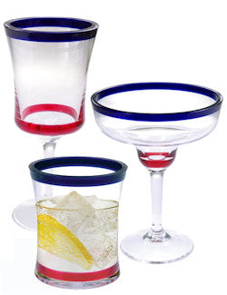 Patriotic Party Acrylic Glass Collection - Nautical Luxuries