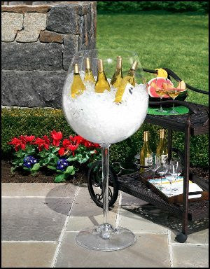 Grande Floor-Standing Red Wine Glass Acrylic Ice Bucket - Nautical Luxuries