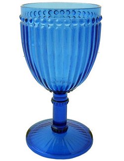 Cobalt Water Beads Polycarbonate Wine Glasses - Nautical Luxuries