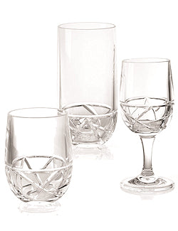 Clear Ice Fracture Acrylic Glass Sets - Nautical Luxuries