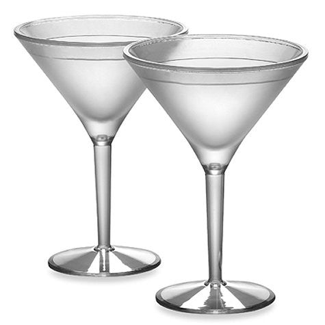 Freezer Chill Layer Acrylic Martini Glasses - Nautical Luxuries