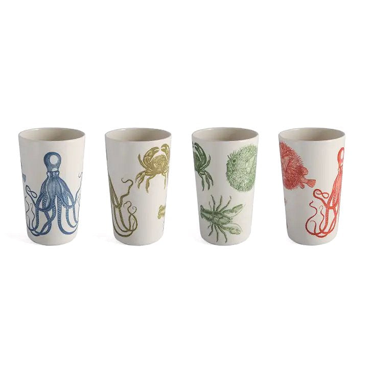 Deep Sea Life Melamine Tumbler Set - Nautical Luxuries