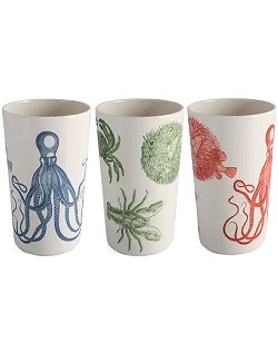 Deep Sea Life Melamine Tumbler Set - Nautical Luxuries