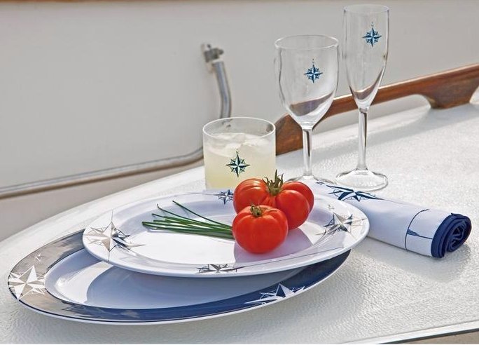 Northern Star Non-Breakable 2-Pc. Serving Platter Set - Nautical Luxuries
