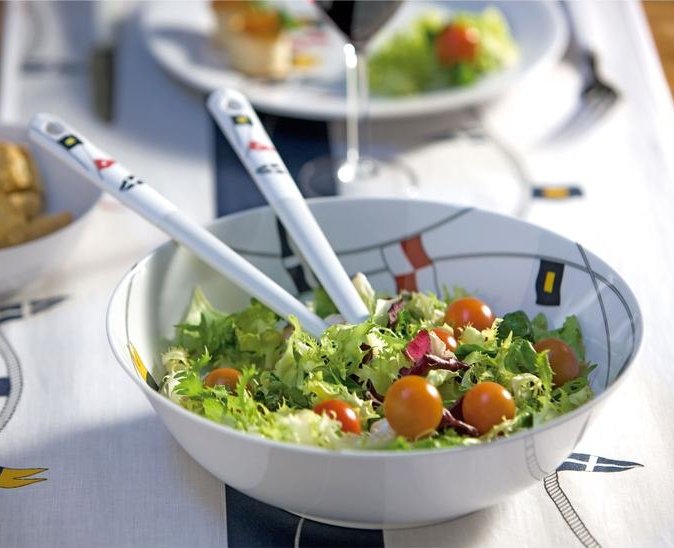 Waving Pennants Non-Breakable 3-Pc. Salad Set - Nautical Luxuries