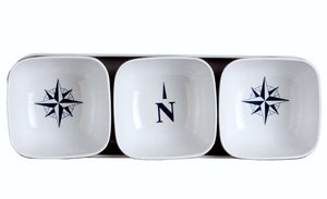 Non-Breakable 4-Pc. Snack Bowl/Tray Sets - Nautical Luxuries