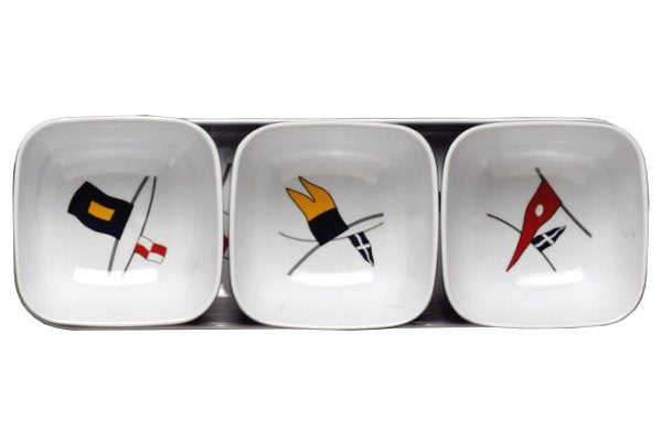 Non-Breakable 4-Pc. Snack Bowl/Tray Sets - Nautical Luxuries