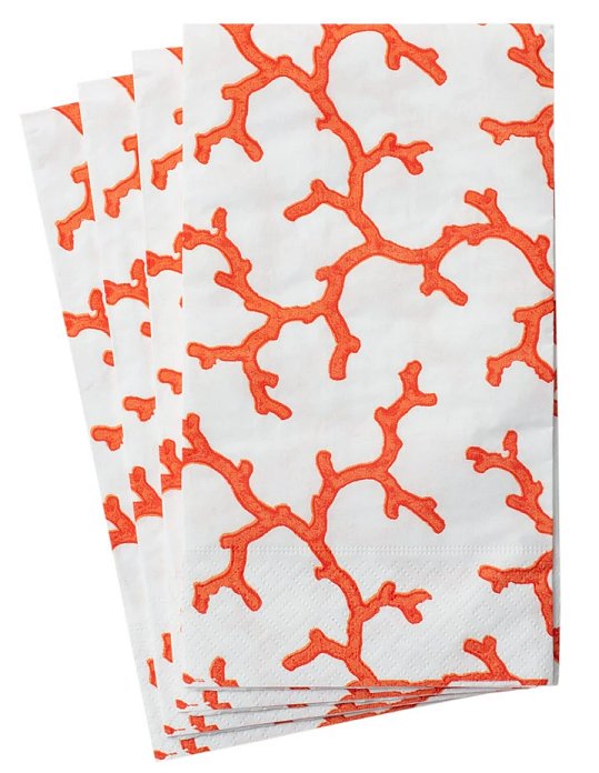 Luxury Disposables Guest Towels/Coral Branches - Nautical Luxuries