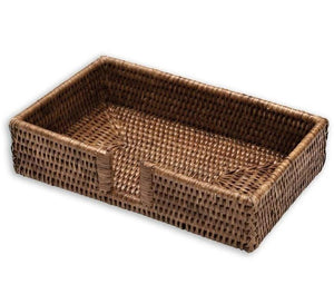 Natural Rattan Disposable Guest Towel Caddies - Nautical Luxuries