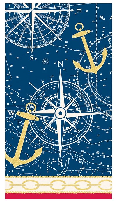 Luxury Disposables Guest Towels/Nautical Icons - Nautical Luxuries