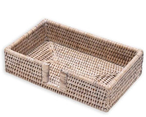 Natural Rattan Disposable Guest Towel Caddies - Nautical Luxuries