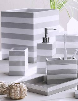 Cabana Stripe Shiplap Bath Collection - Nautical Luxuries