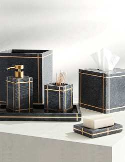 Black Marble Vintage Luxe Bath Accessories