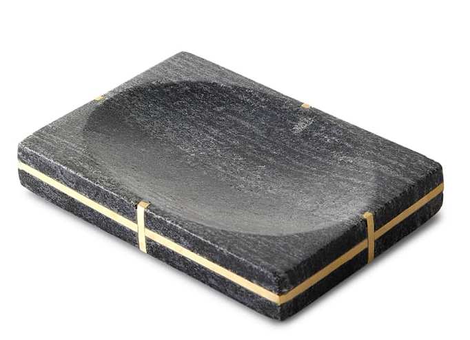 Black Marble Vintage Luxe Bath Accessories - Nautical Luxuries