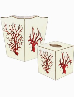 Branching Coral Decoupage Bath Sets - Nautical Luxuries