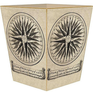 Decoupage Compass Rose Wood 2-Pc. Bath Sets - Nautical Luxuries