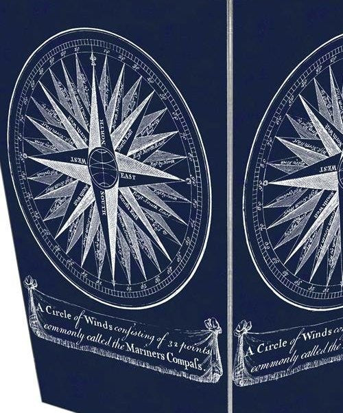 Decoupage Compass Rose Wood 2-Pc. Bath Sets - Nautical Luxuries