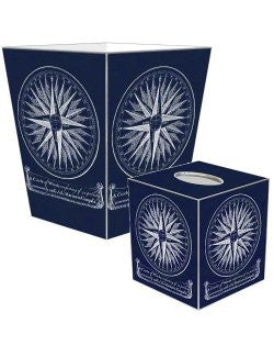 Decoupage Compass Rose Wood 2-Pc. Bath Sets - Nautical Luxuries