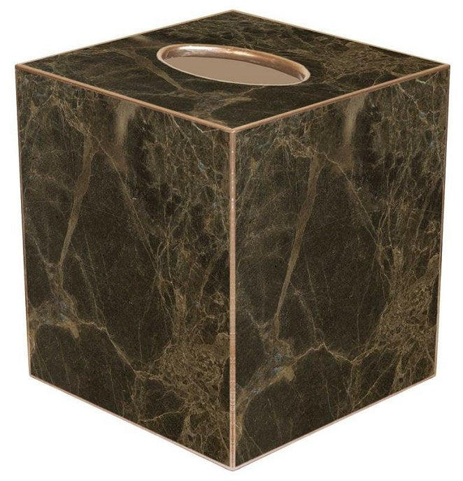 Marble Elegance Decoupage Wood Tissue Box - Nautical Luxuries